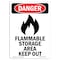 Signmission Safety Sign, OSHA Danger, 5" Height, Flammable Storage Area, Portrait OS-DS-D-35-V-1256 - alternate 1